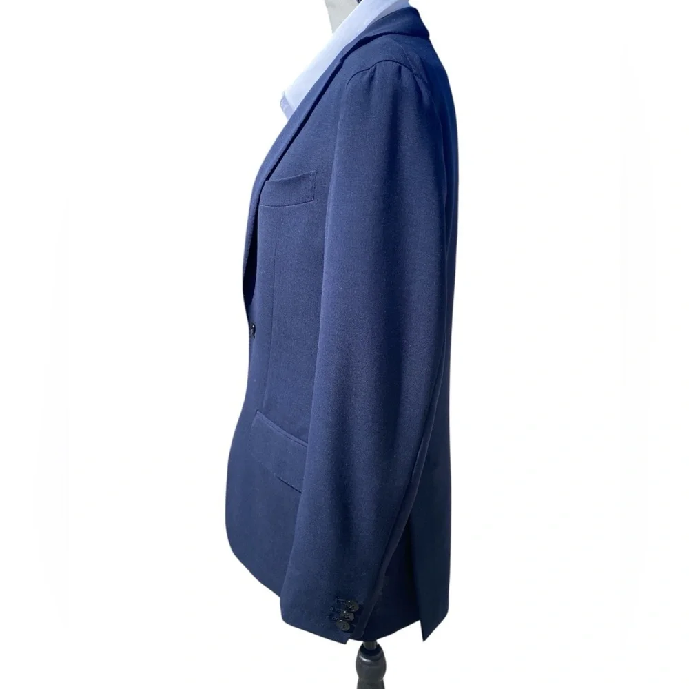 Boggi Milano Slim Fit Navy Blazer  Lanificio F.lli Cerruti Fabric Men’s Coat